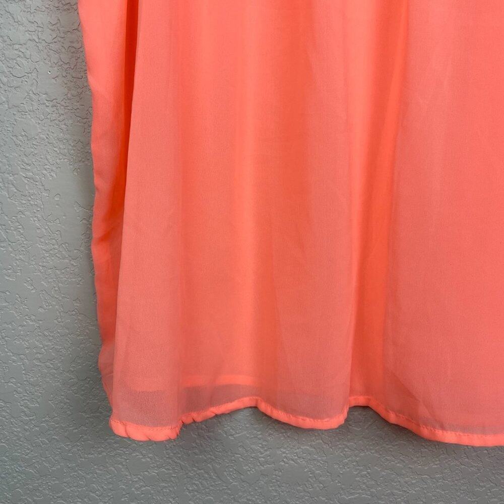 MARISOL Bright Pink Neon Sheer Tank Size XL - Picture 6 of 8